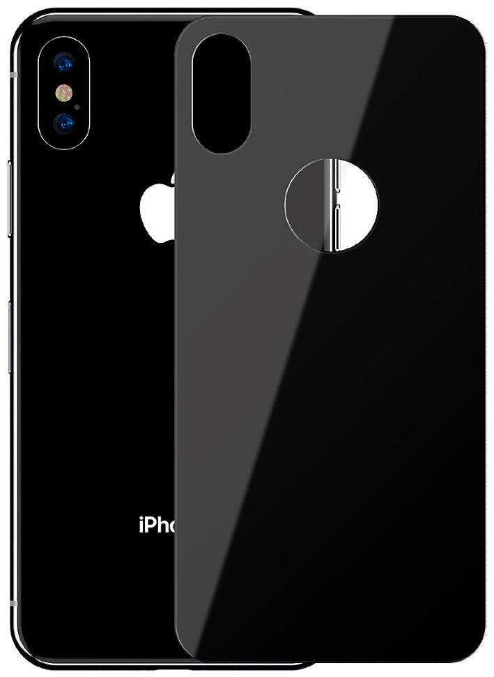 Защитное стекло baseus sgapiph58-bm01 для iphone xs, заднее, черный