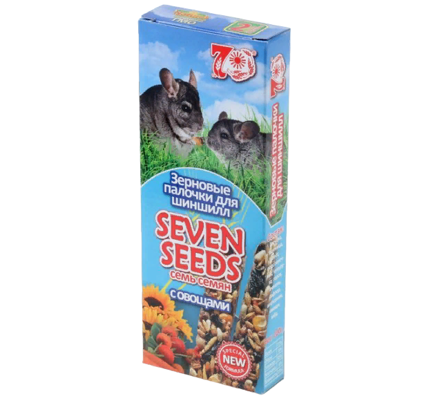 Лакомство для шиншилл Seven Seeds Зерновые палочки, овощи, 100 г, 2 шт