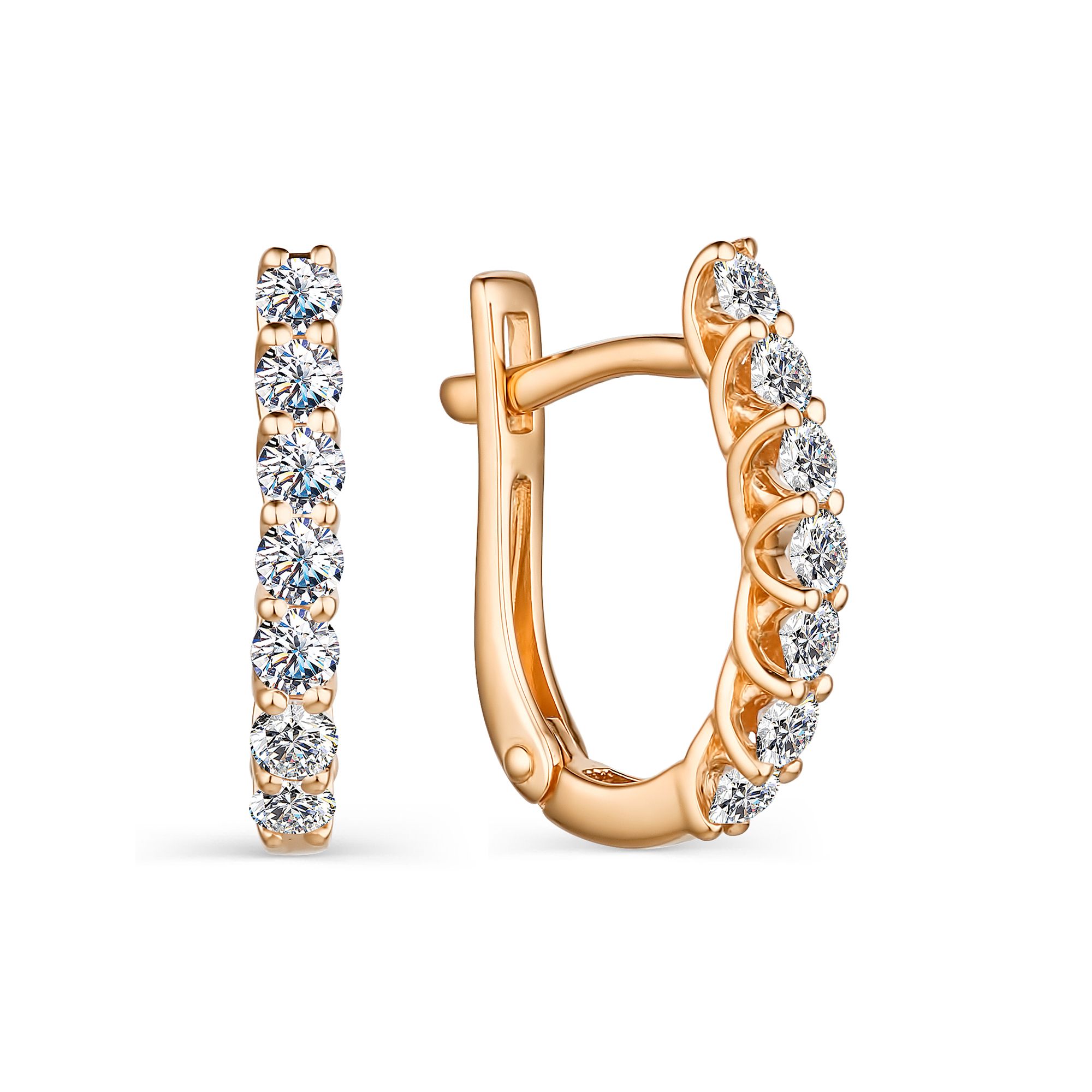 

Серьги из красного золота с бриллиантом АЛЬКОР 23941-100, 23941-100