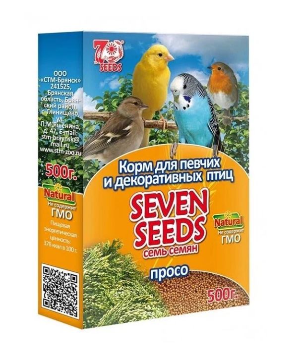 

Сухой корм для птиц Seven Seeds Просо, 500 г