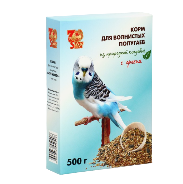 Корм для волнистых попугаев Seven Seeds с орехами 500 г