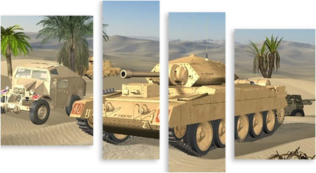 

Картина модульная на холсте Модулка Боевая готовность 150x90 см, 3597