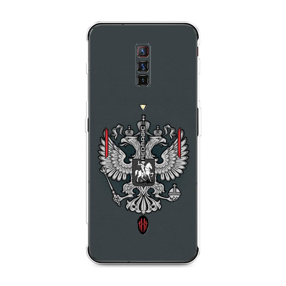 фото Силиконовый чехол "герб россии серый" на zte nubia red magic 6 awog