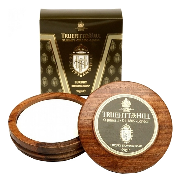 фото Люкс-мыло для бритья в деревянной чаше truefitt & hill luxury shaving soap 99г