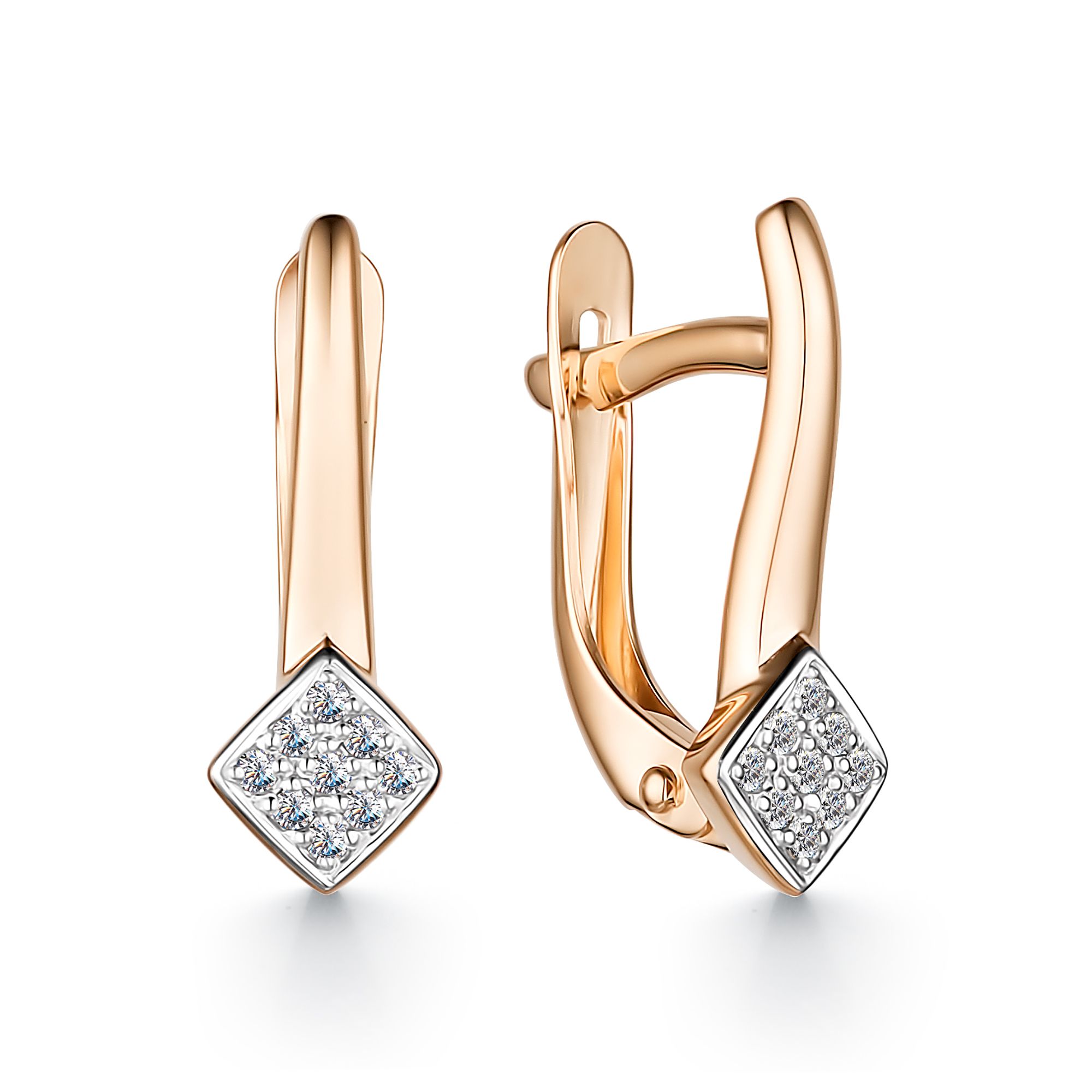 

Серьги из красного золота с бриллиантом АЛЬКОР 24053-100, 24053-100