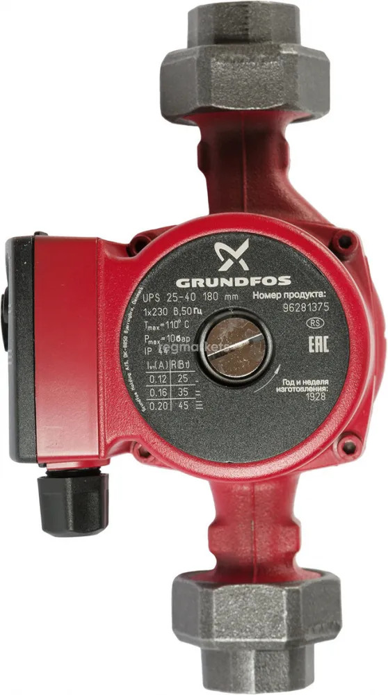 Насос циркуляционный Grundfos UPS 25-40 180 мм