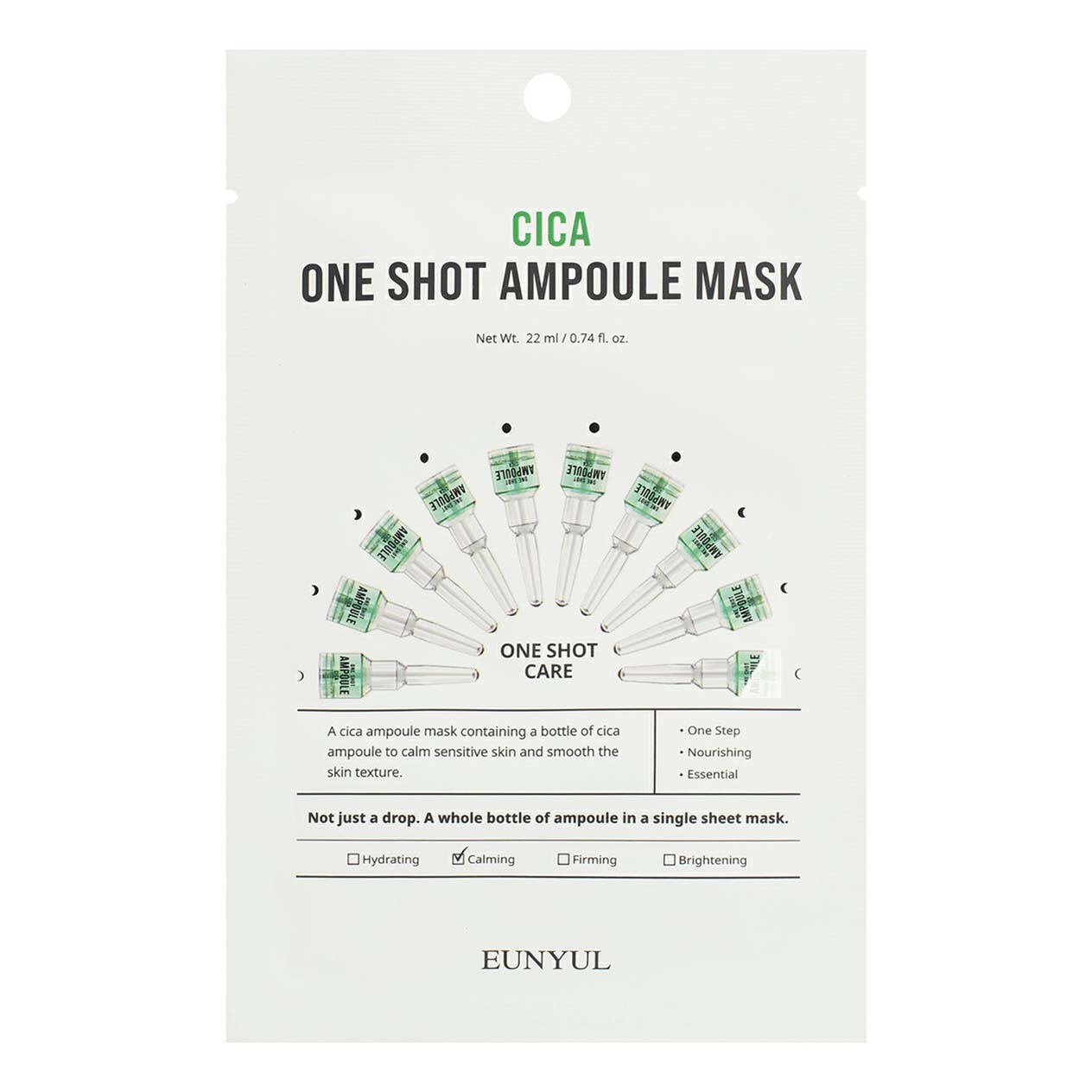

Маска тканевая для лица Eunyul One Shot Ampoule Mask с экстрактом центеллы 22 мл