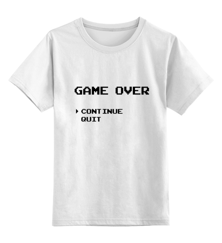 

Детская футболка классическая Printio Game over, р. 164, Белый, 0000000706168