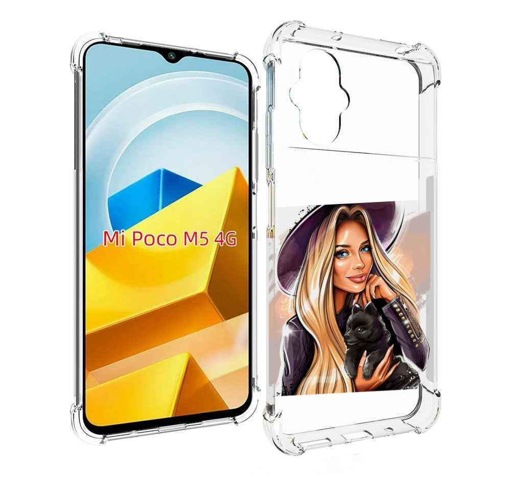 

Чехол MyPads Tocco для Xiaomi M5 девушка-с-черным-щенком женский, Прозрачный, Tocco