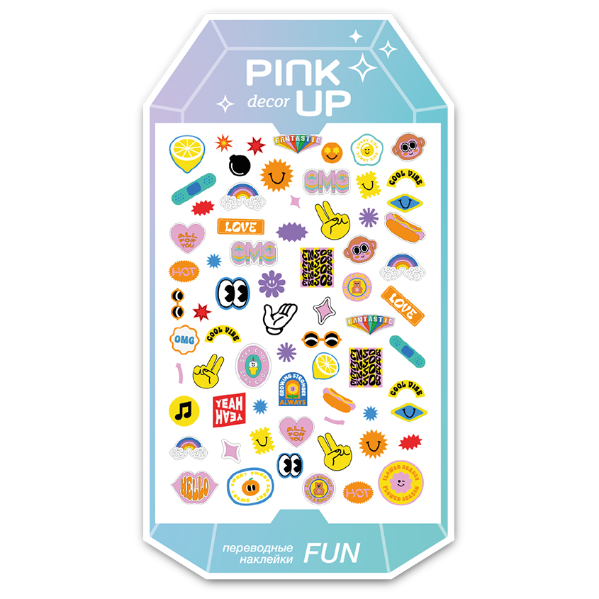 

Наклейки для ногтей PINK UP Decor Fun 85, Разноцветный