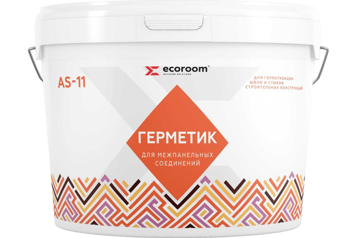 ECOROOM Герметик акриловый AS-11 для межпанельных швов 7кг E-Герм-4182/7 пароизоляционный акриловый герметик ecoroom