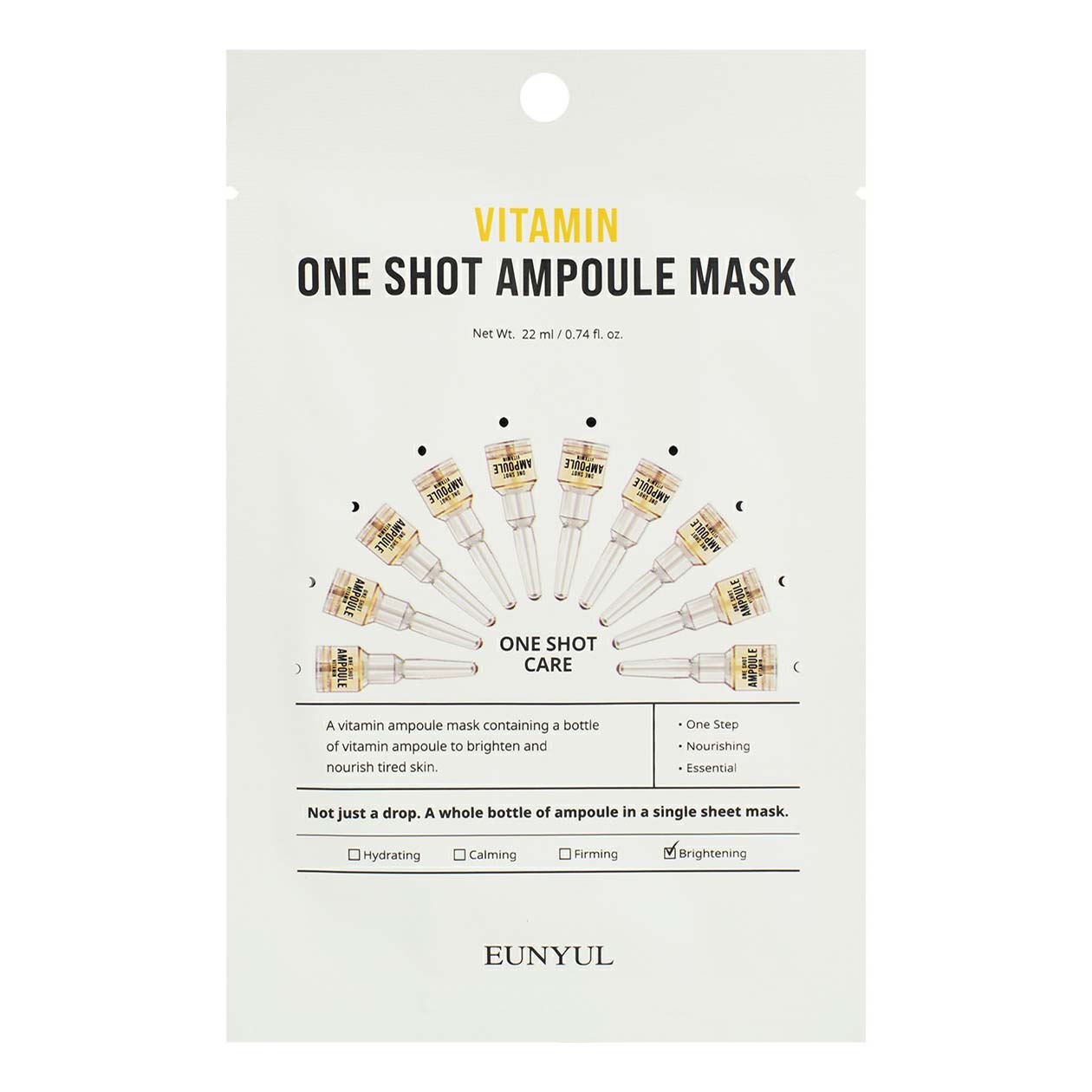 Маска тканевая для лица Eunyul One Shot Ampoule Mask с витаминами 22 мл