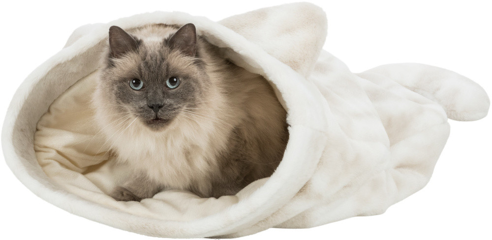 

Лежанка-туннель для кошки, собаки TRIXIE Nelli плюш 34x55x23см белый, Nelli