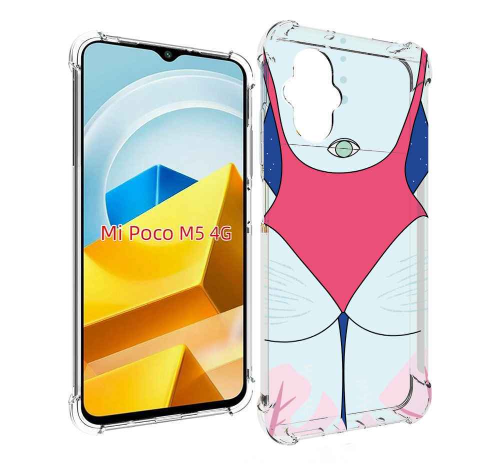 

Чехол Mypads Девушка-С-Глазом-На-Спине Для Poco M5, Прозрачный, Tocco