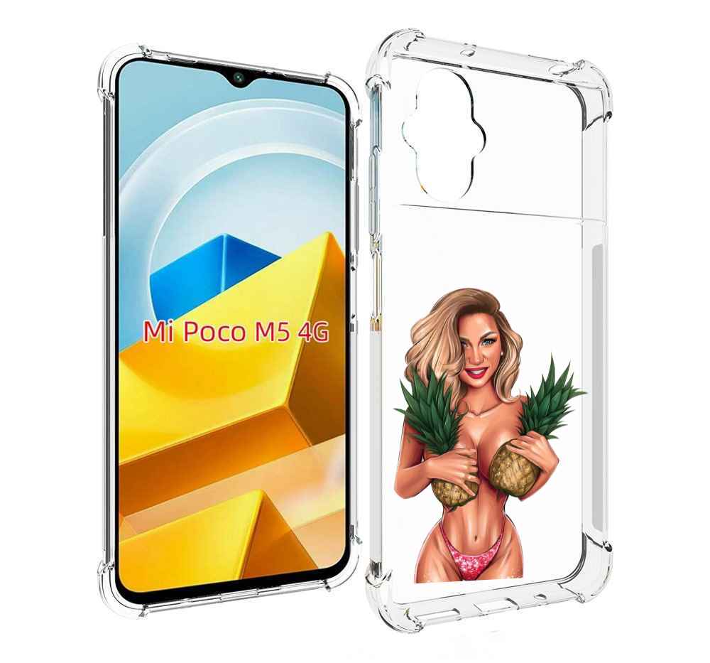 

Чехол Mypads Девушка-С-Ананасами Женский Для Poco, Прозрачный, Tocco