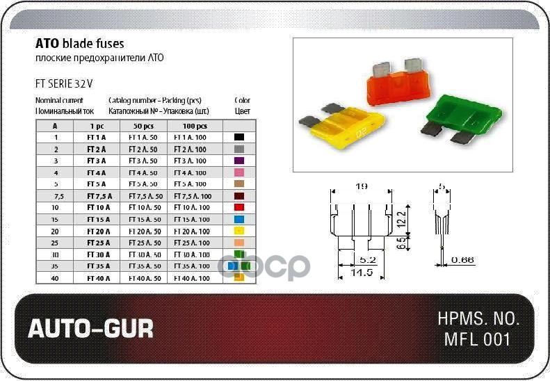 

Предохранитель 10a Стандарт Красный Флажковый Auto-GUR арт. AGFT10A