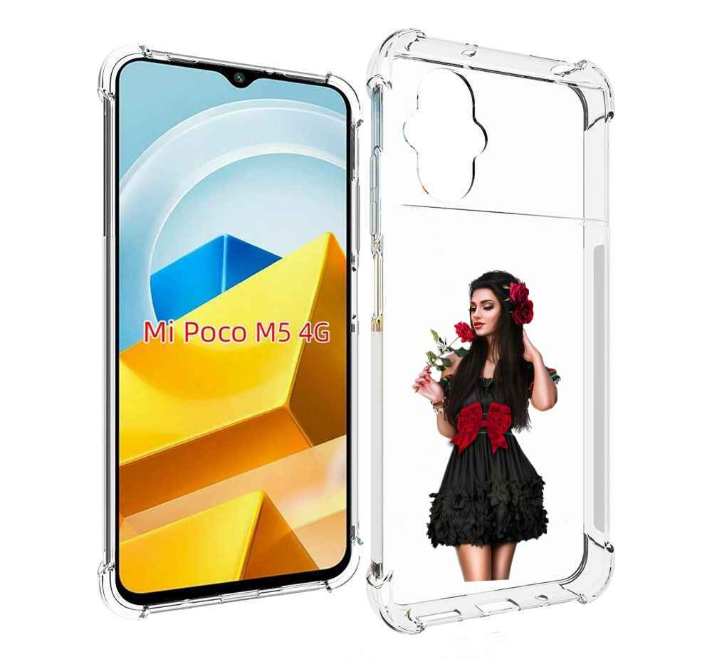 

Чехол MyPads Tocco для Xiaomi M5 девушка-в-черном-платье-с-розой женский, Прозрачный, Tocco
