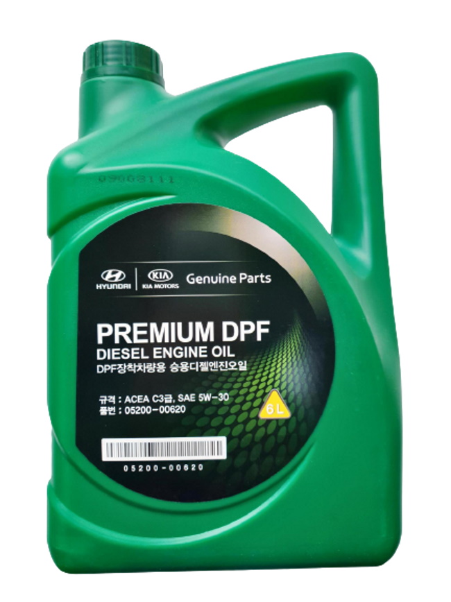 фото Моторное масло hyundai premium dpf diesel engine oil sae 5w-30 c3 (6л) hyundai-kia