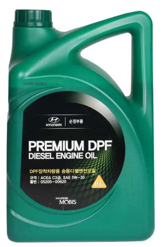 фото Моторное масло kia premium dpf diesel engine oil 5w30 6 л