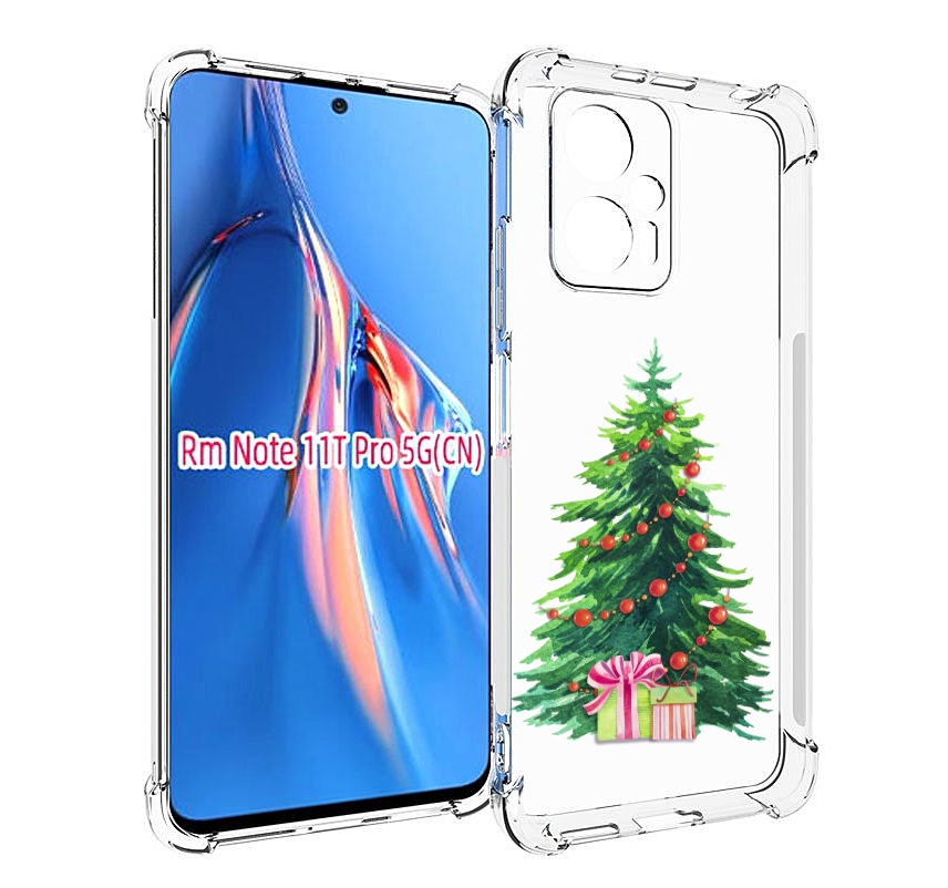 

Чехол MyPads Елка новогодняя с подарками акварель для Xiaomi Redmi Note 11T Pro / 11T P..., Прозрачный, Tocco