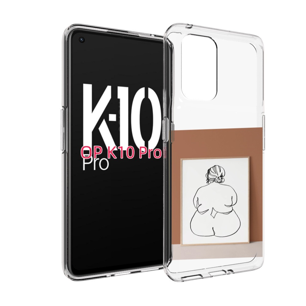 

Чехол MyPads Body Positive Female Figure Line Art женский для OPPO K10 Pro, Прозрачный, Tocco