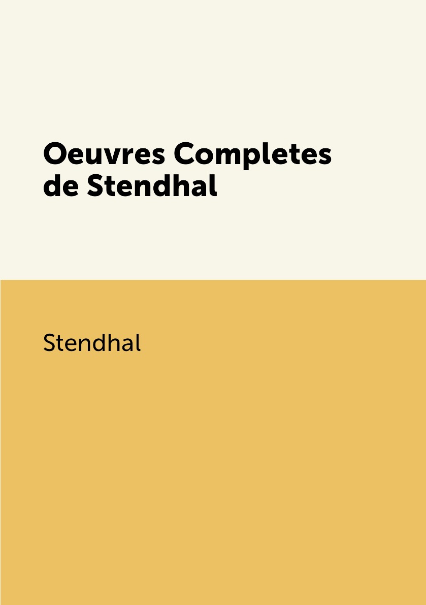 

Oeuvres Completes de Stendhal