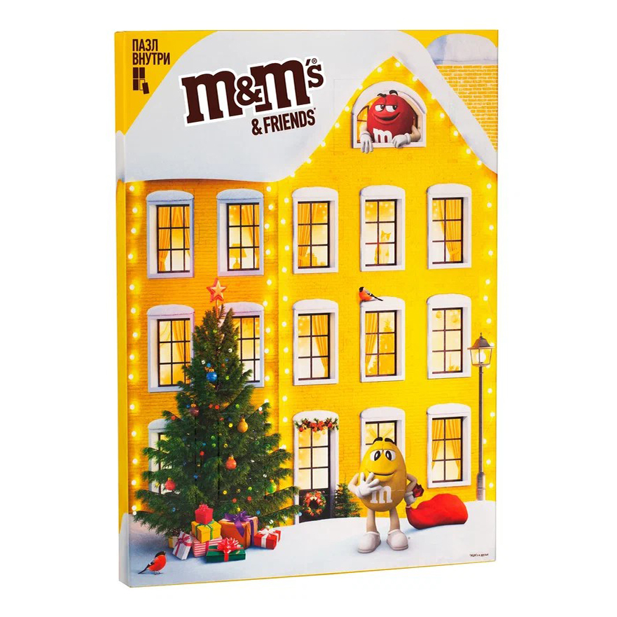 Сладкий подарочный набор M&M's and Friends Новогодний пазл 250 г