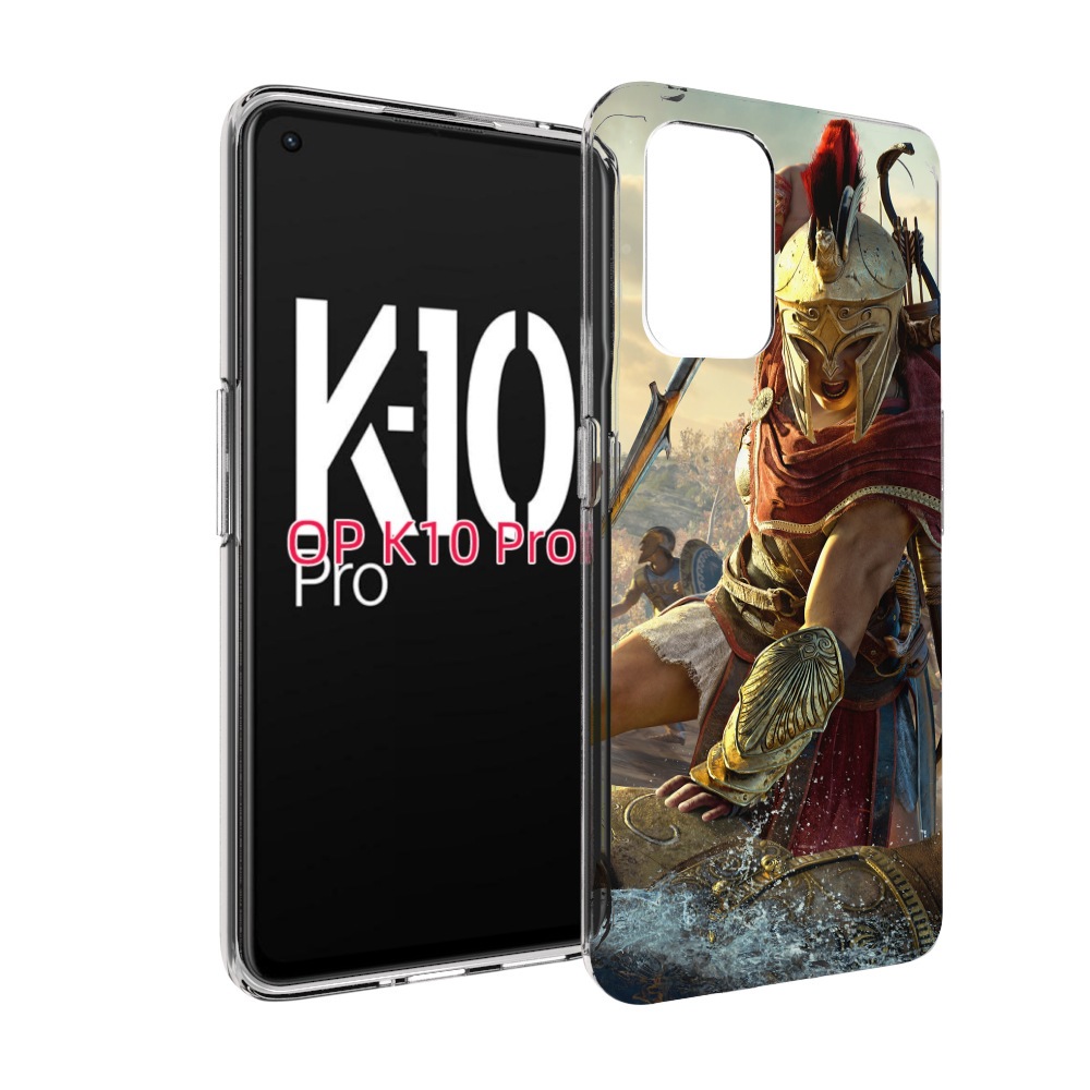 

Чехол MyPads Assassin's Creed Odyssey Kassandra мужской для OPPO K10 Pro, Прозрачный, Tocco