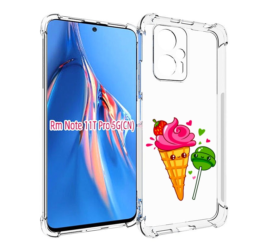 

Чехол MyPads Вкусняшки для Xiaomi Redmi Note 11T Pro / 11T Pro Plus / Poco X4 GT против..., Прозрачный, Tocco