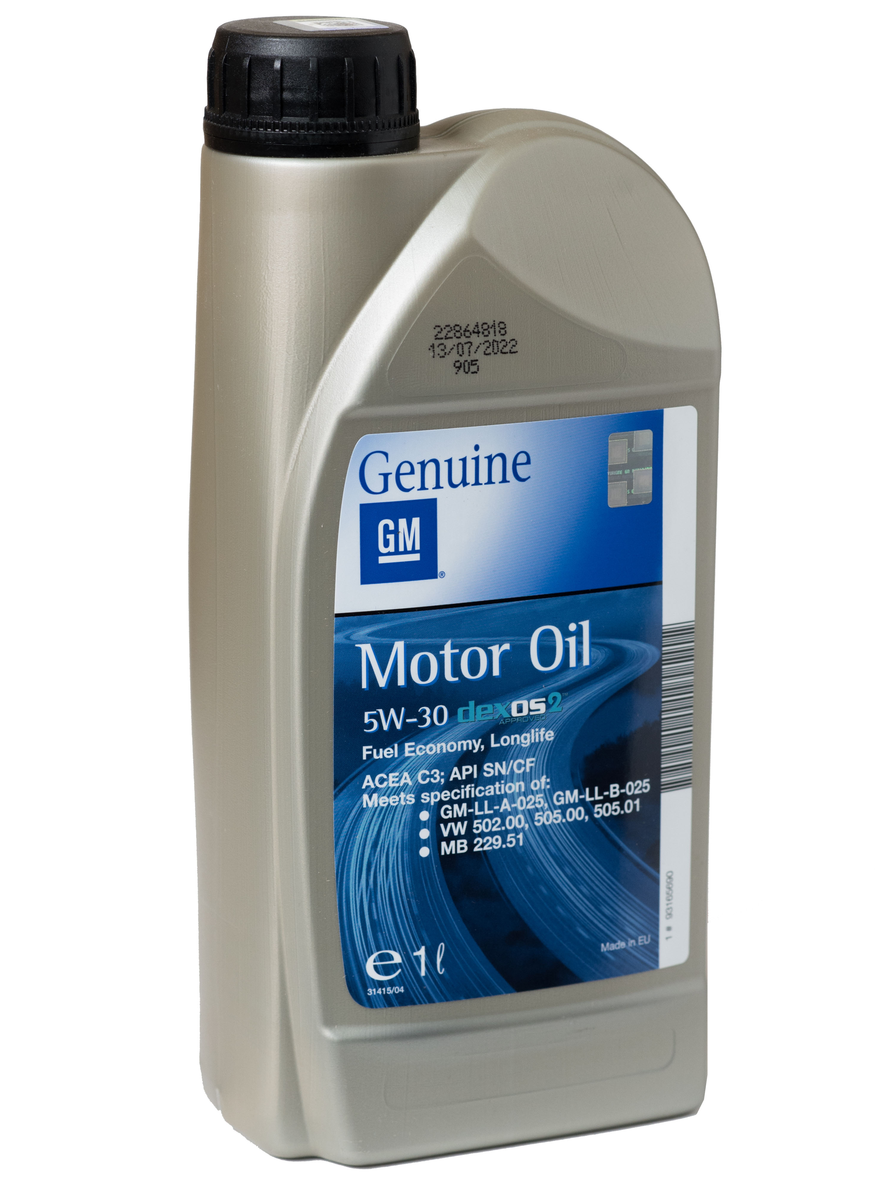 Моторное масло General Motors Dexos2 5W30 1л
