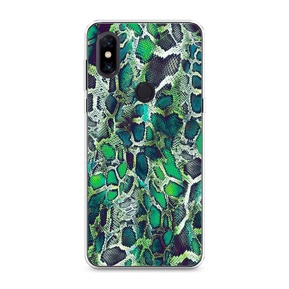 

Чехол Awog на Xiaomi Mi Mix 3 "Зеленая кожа змеи", Разноцветный, 34950-3
