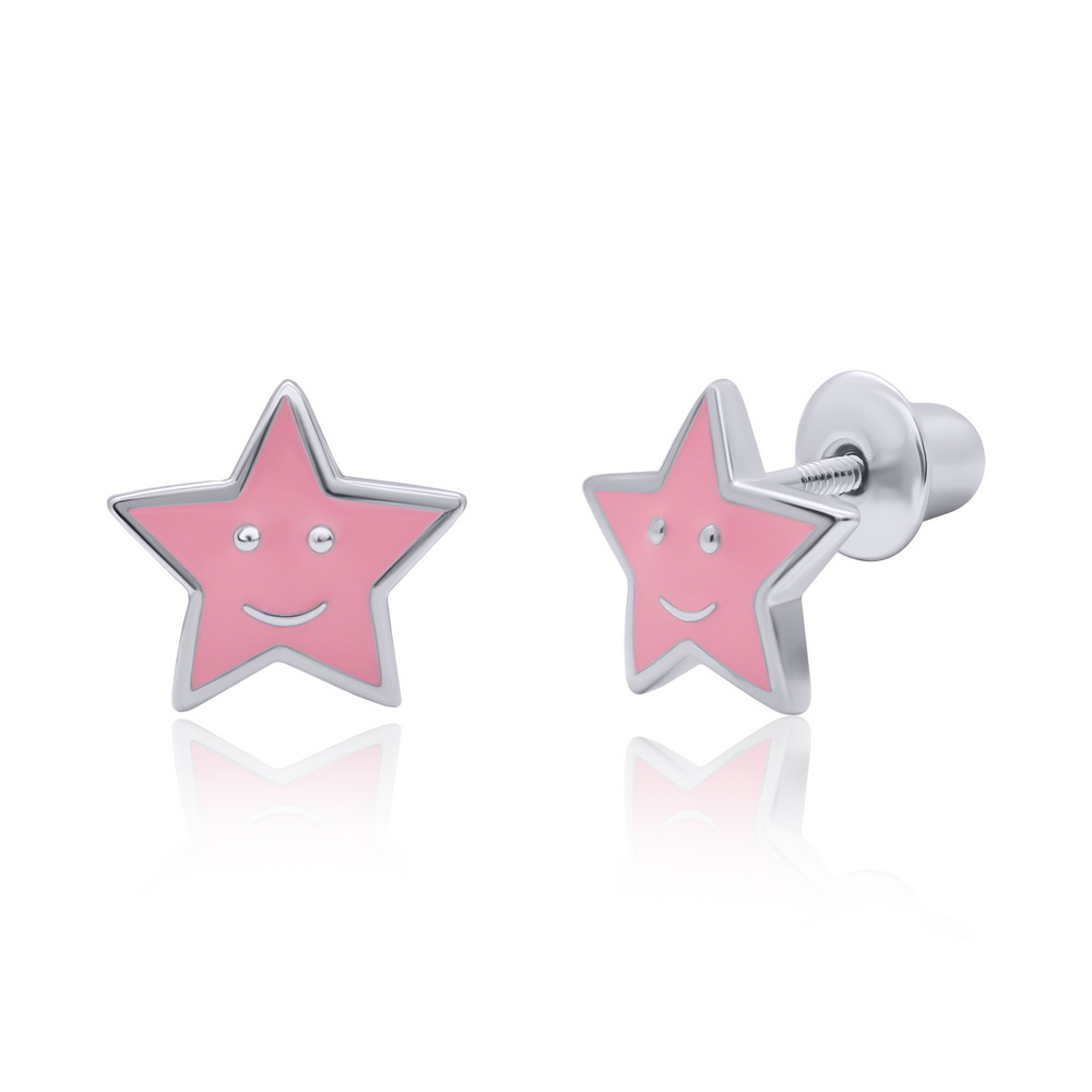 

Серьги-пусеты из серебра с эмалью Uma&Umi Звездочка, Звездочка