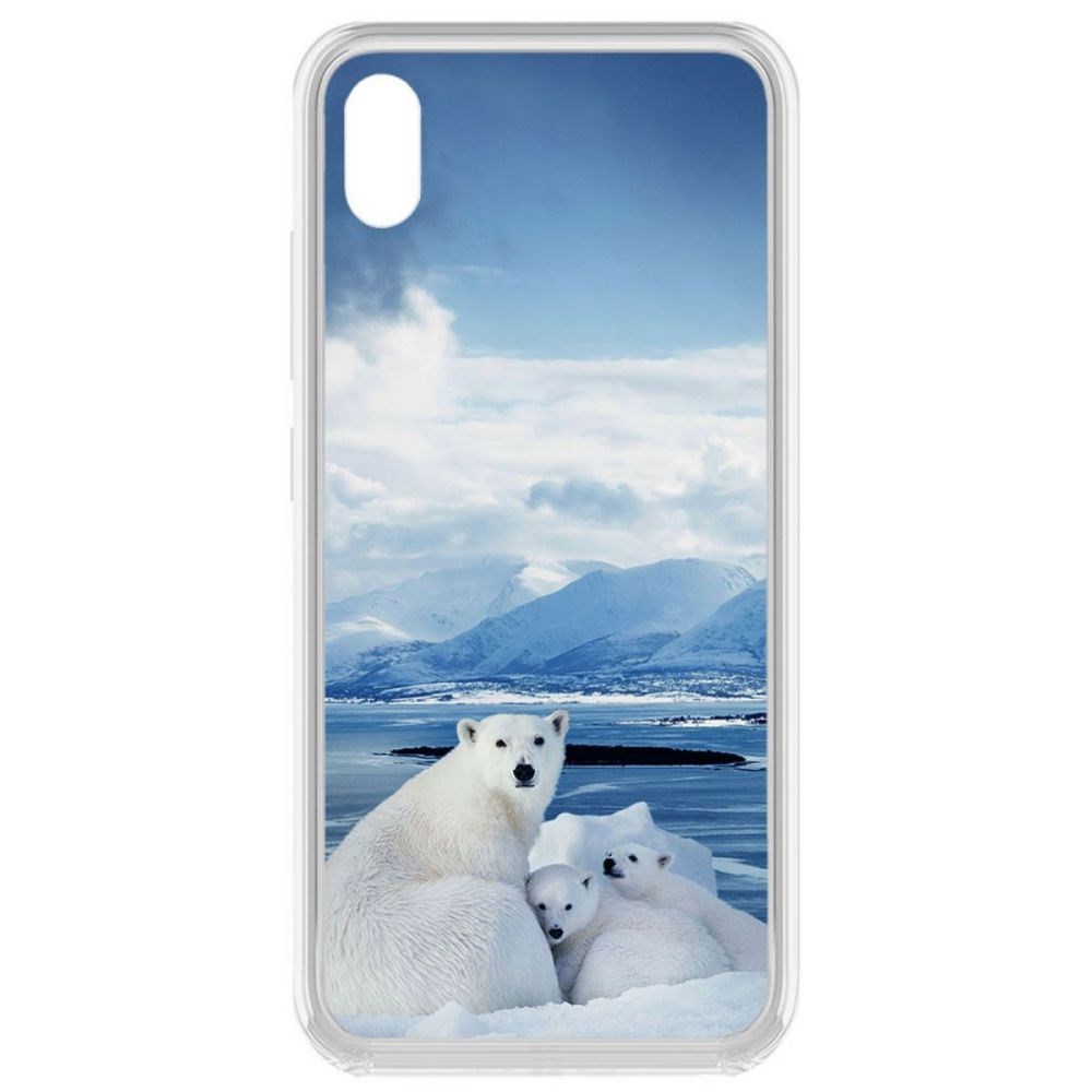 

Чехол-накладка Krutoff Clear Case Полярные медведи для Vivo Y91c, Прозрачный