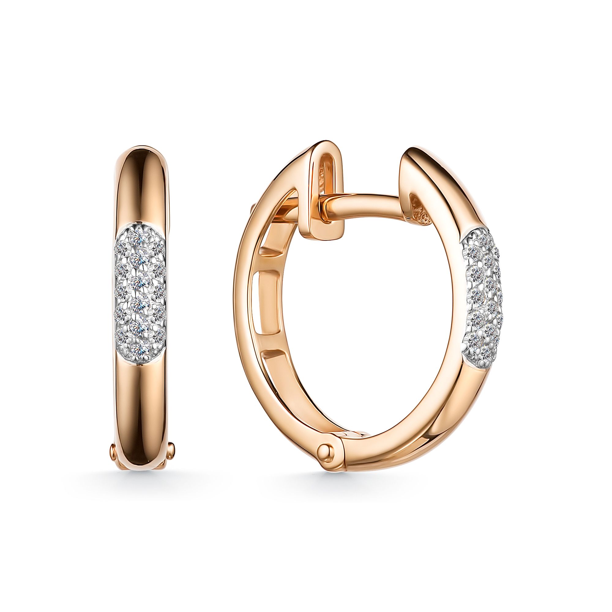 

Серьги из красного золота с бриллиантом АЛЬКОР 24099-100, 24099-100