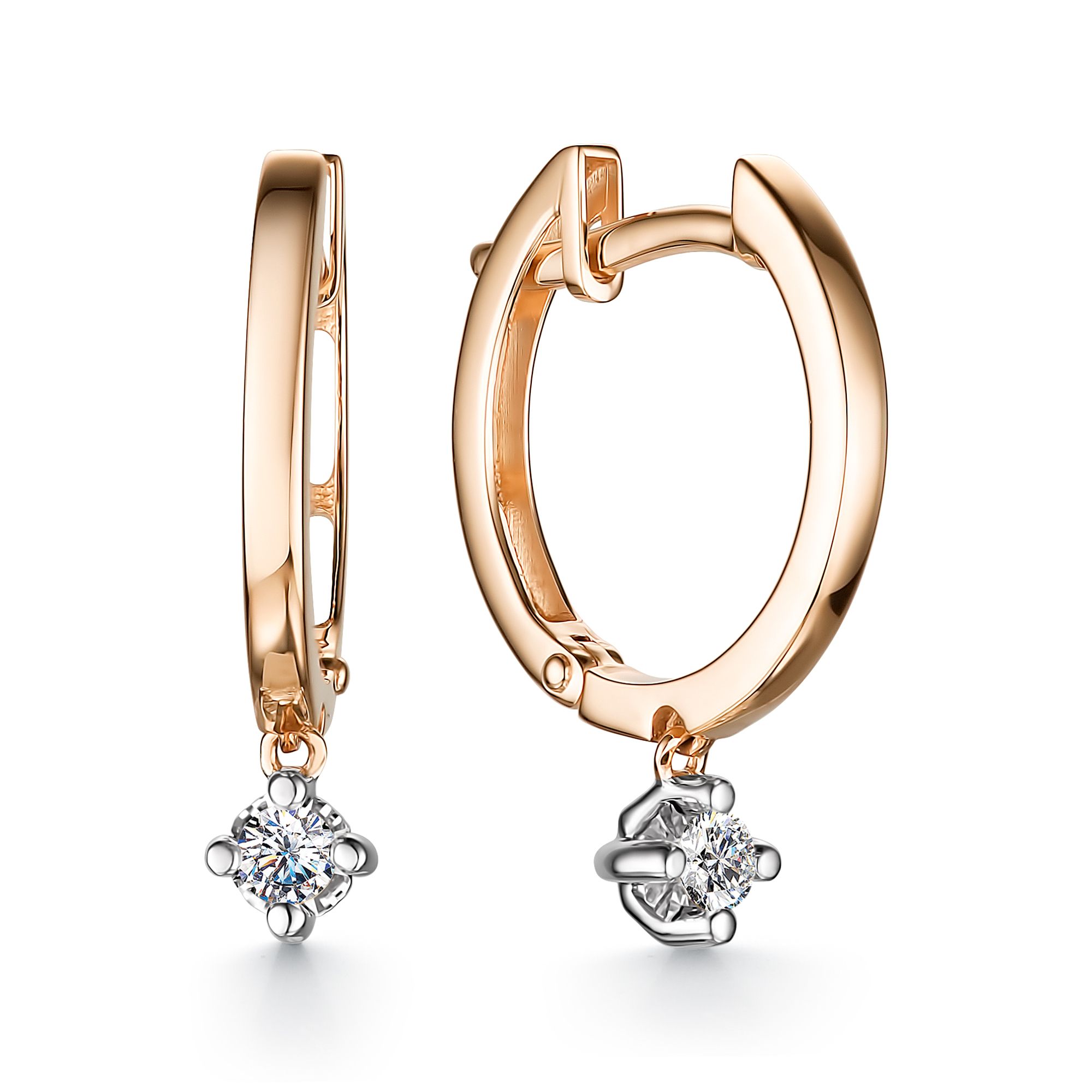 

Серьги из красного золота с бриллиантом АЛЬКОР 24248-100, 24248-100
