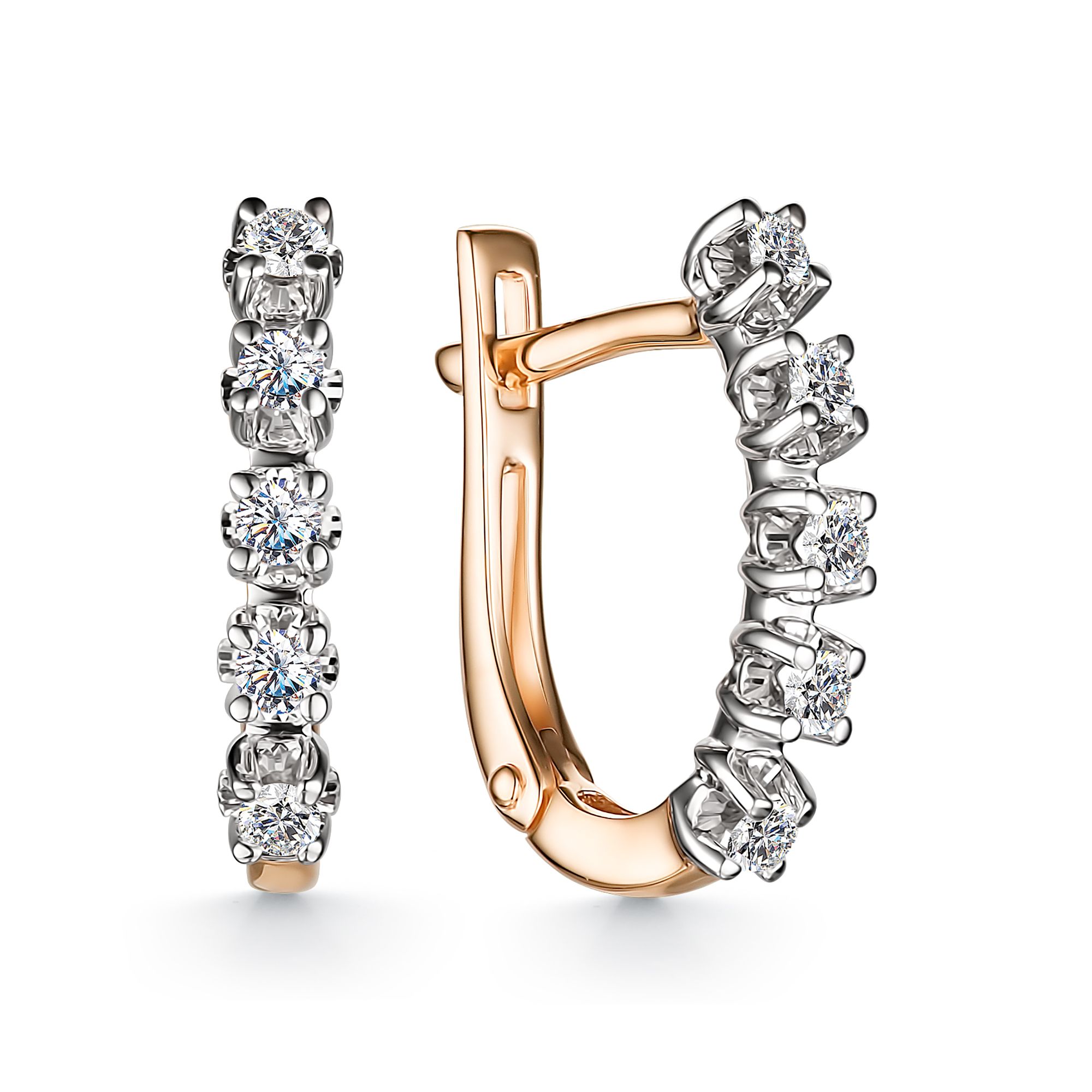 

Серьги из красного золота с бриллиантом АЛЬКОР 24247-100, 24247-100