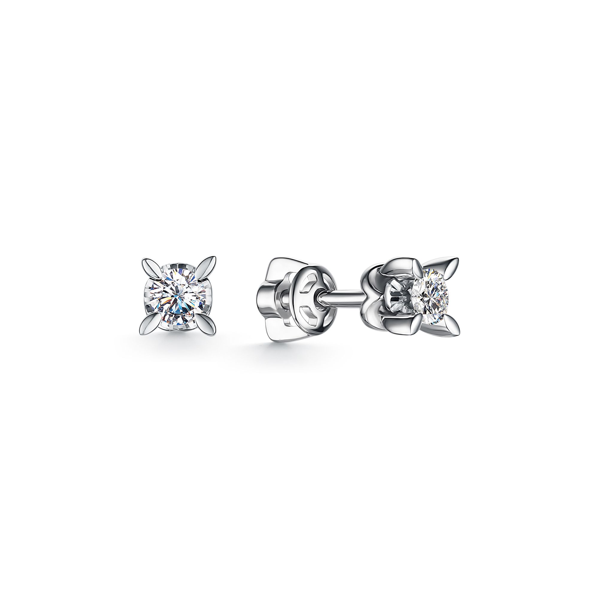 

Серьги-пусеты из белого золота с бриллиантом АЛЬКОР 24243-200, 24243-200