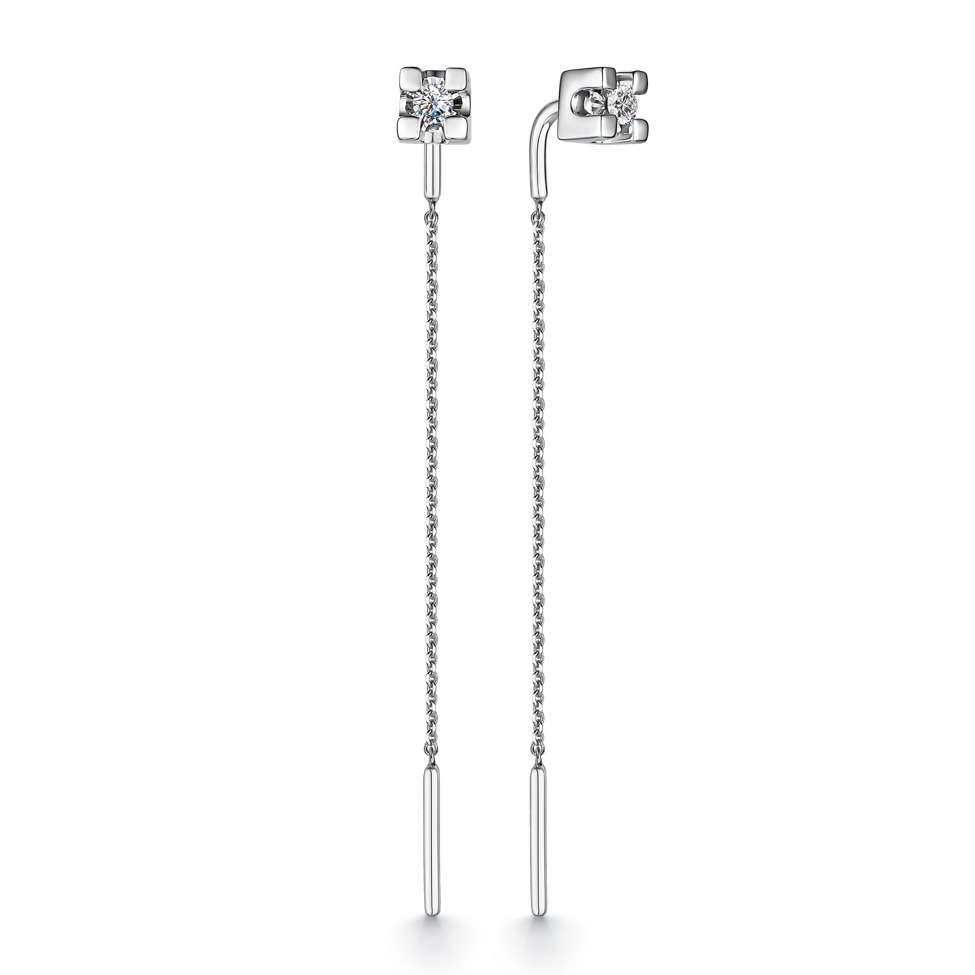 

Серьги из белого золота с бриллиантом АЛЬКОР 24242-200, 24242-200