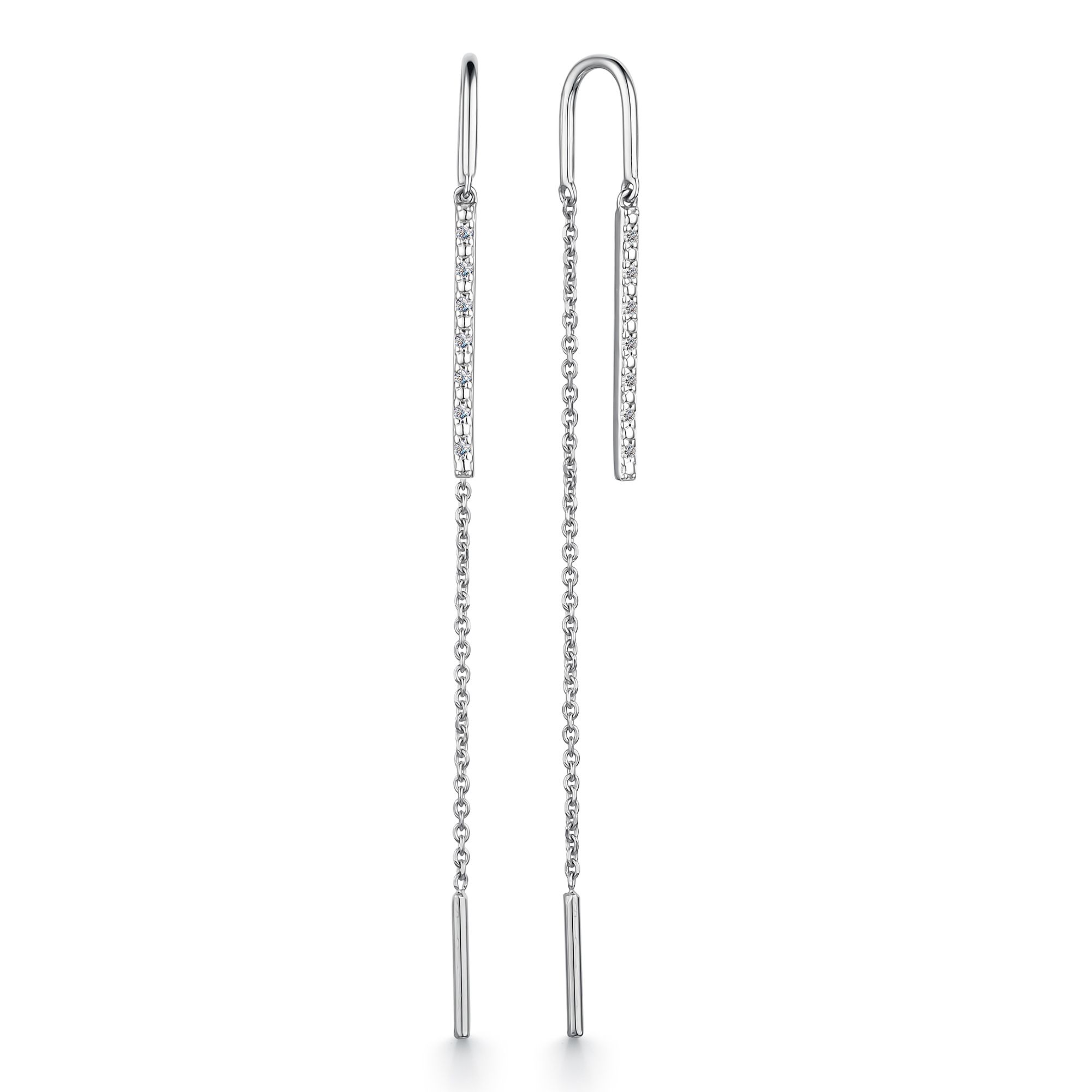 

Серьги из белого золота с бриллиантом АЛЬКОР 24235-200, 24235-200