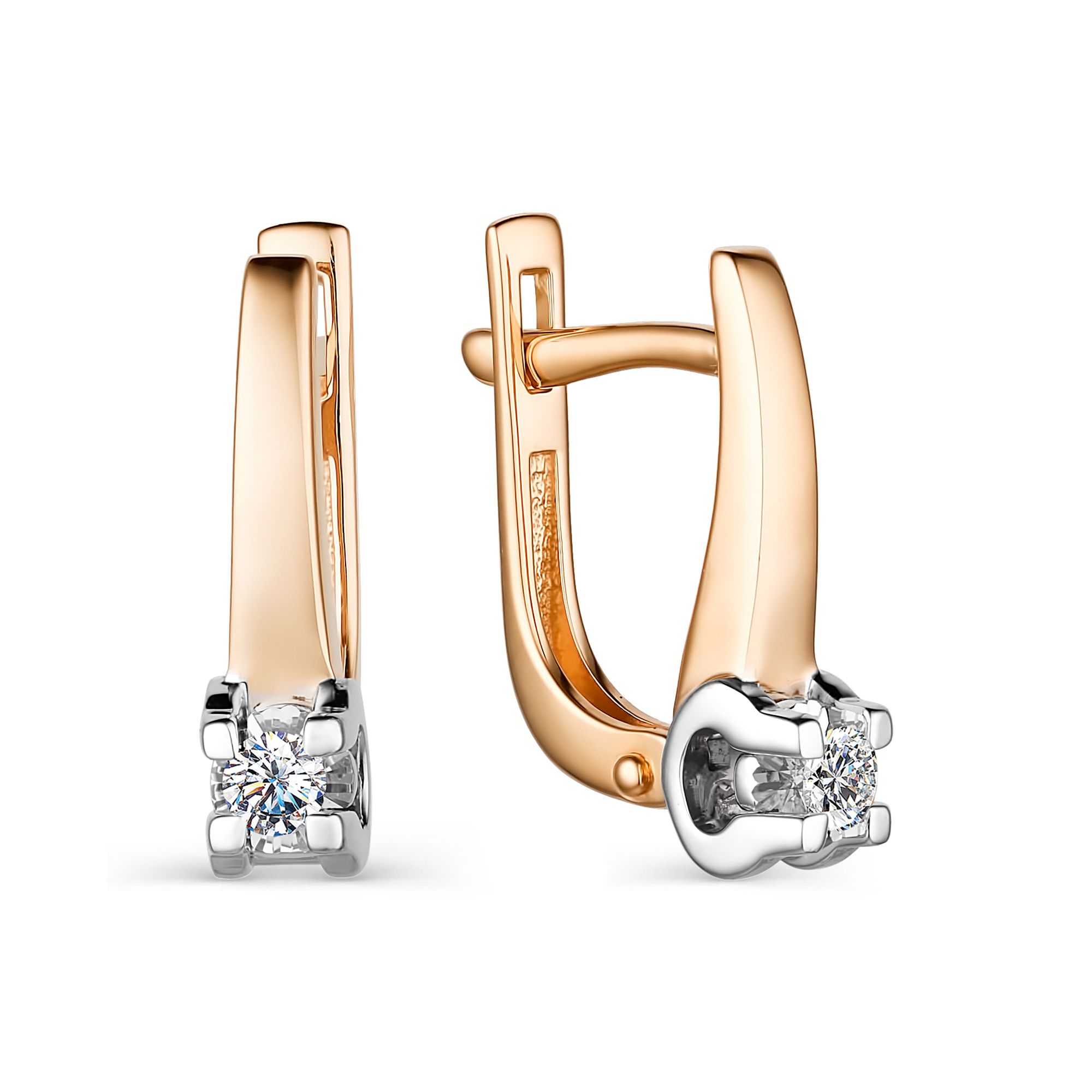 

Серьги из красного золота с бриллиантом АЛЬКОР 24003-100, 24003-100