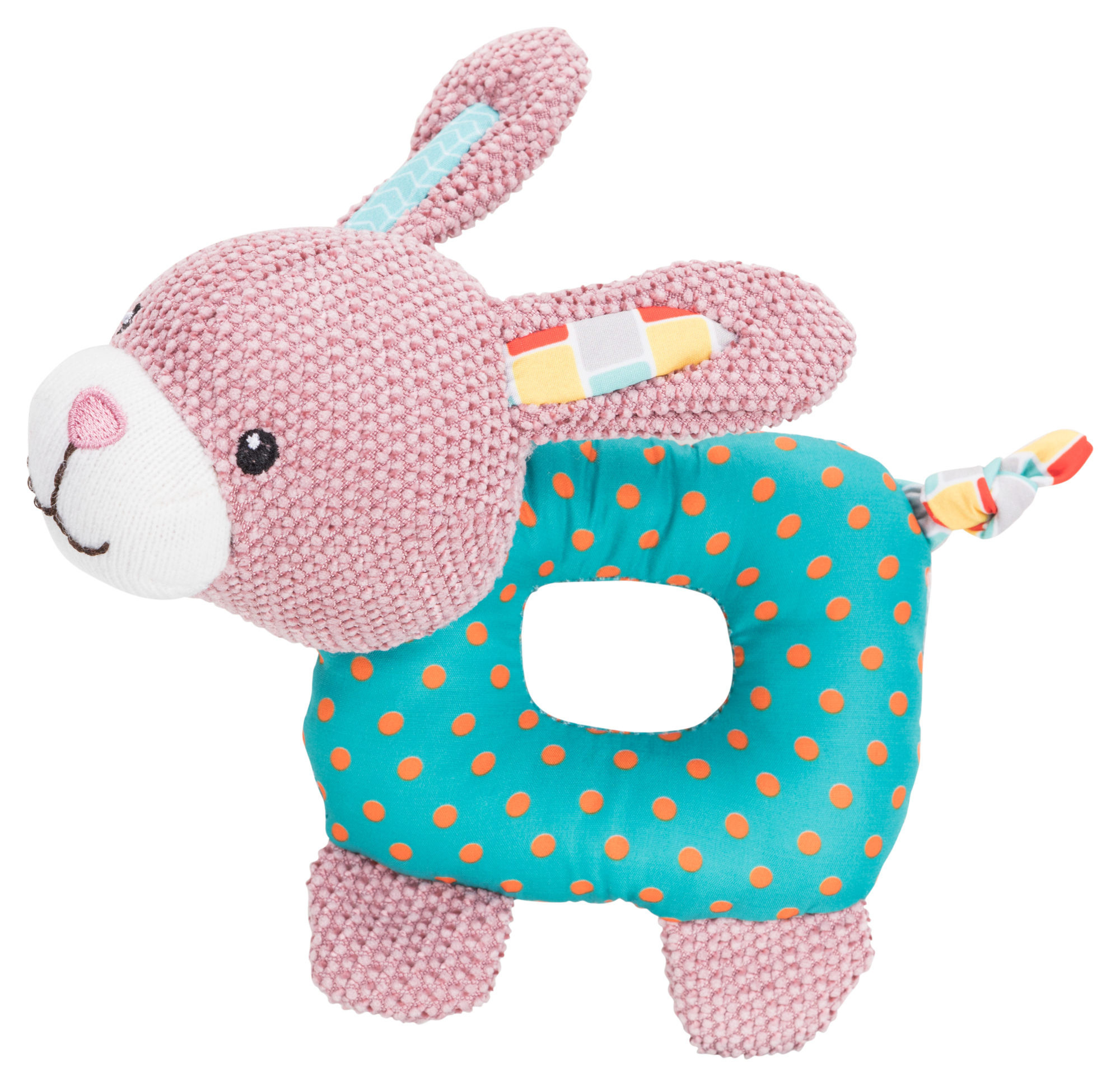 Мягкая игрушка для собак Trixie Кролик, розовый, голубой, 16 см