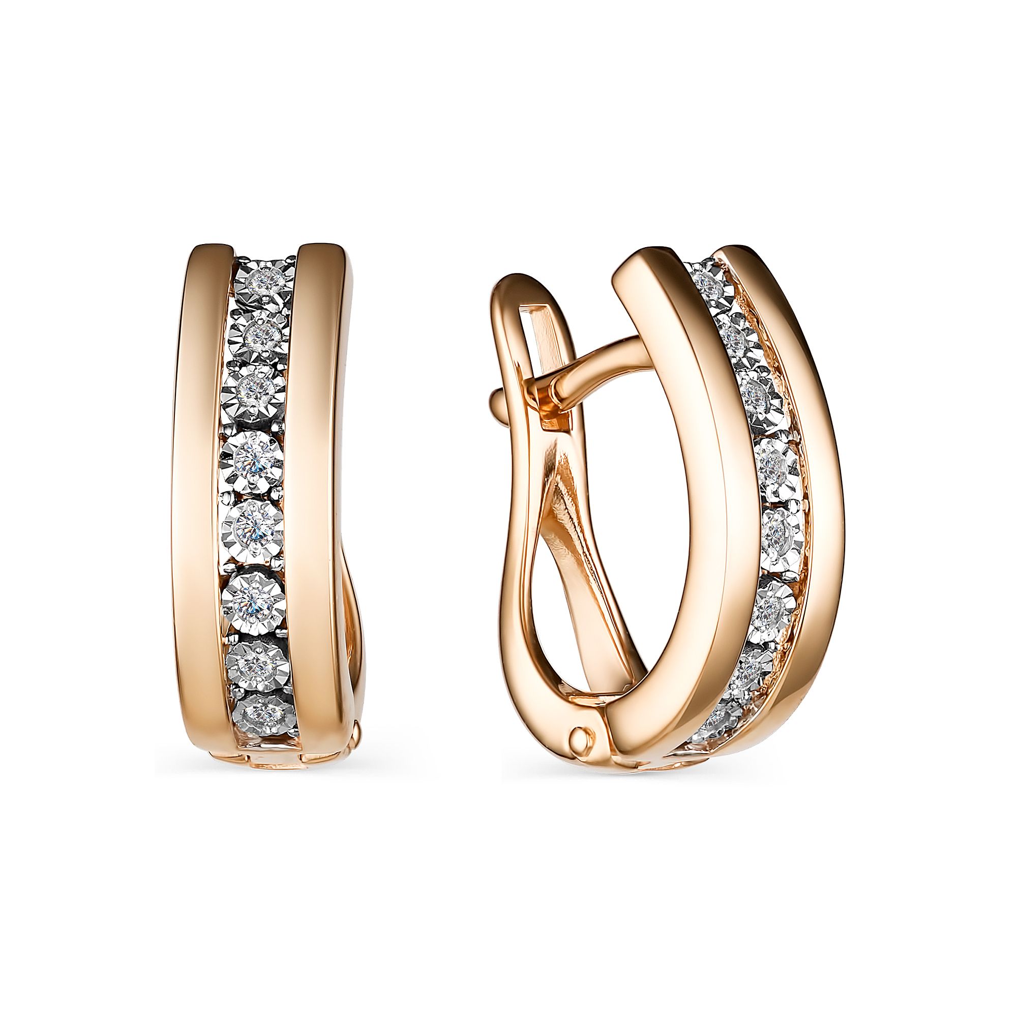

Серьги из красного золота с бриллиантом АЛЬКОР 23948-100, 23948-100