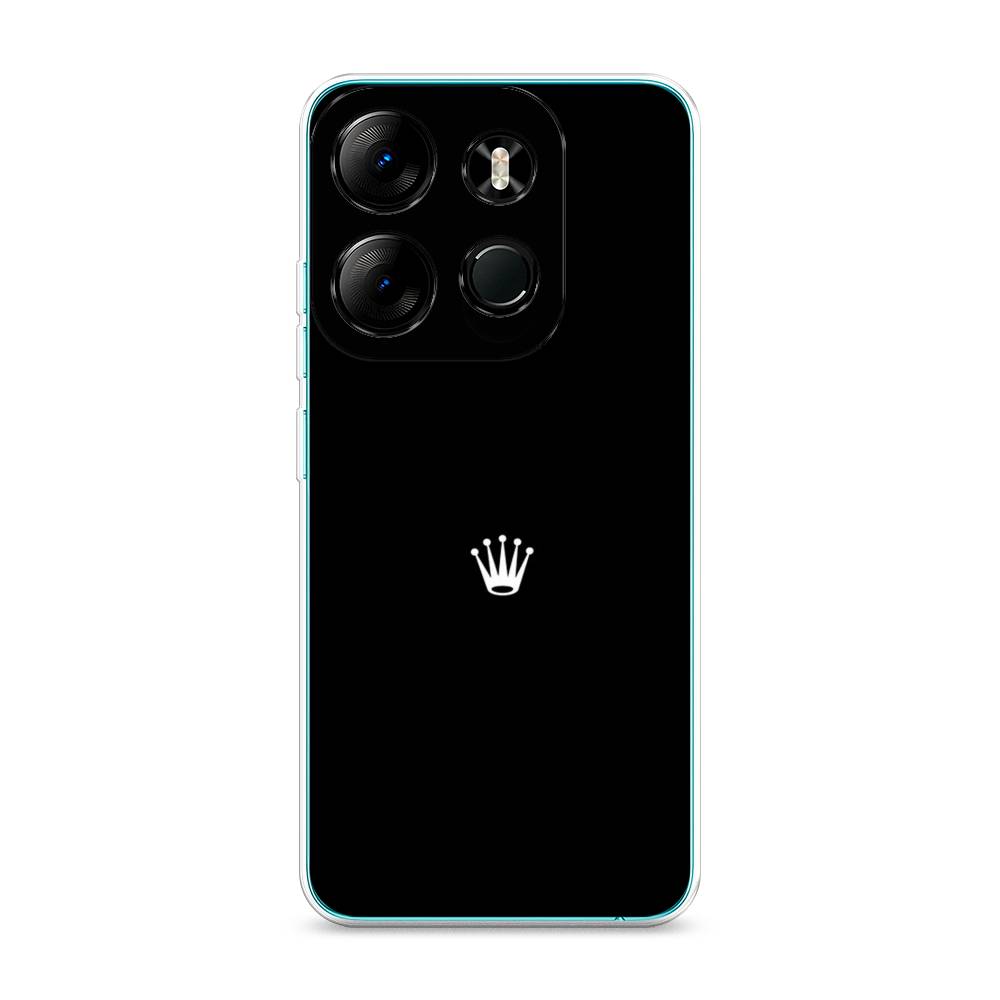

Чехол Awog на Tecno Pop 7 Pro "Белая корона на черном фоне", Черный, 303450-7