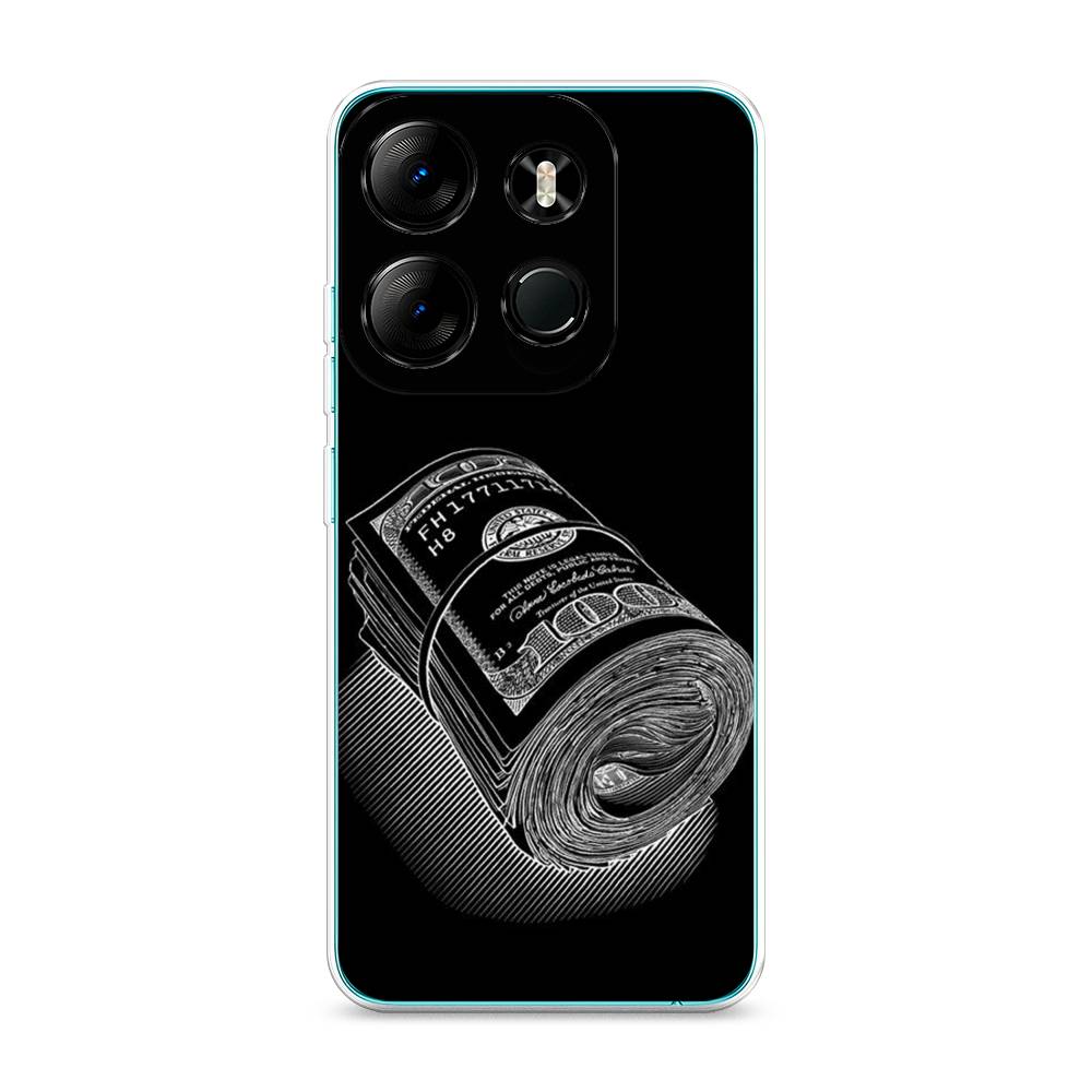 

Чехол Awog на Tecno Pop 7 Pro "Кубышка денег", Черный;серебристый, 303450-5