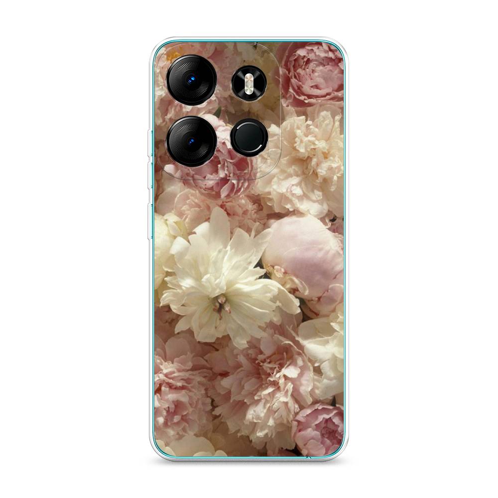 

Чехол Awog на Tecno Pop 7 Pro "Пионы светлые", Бежевый;коричневый, 303450-8