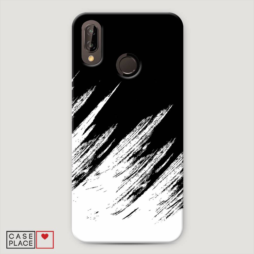 

Чехол Awog "Черно белые брызги" для Huawei Nova 3E, 65620-2