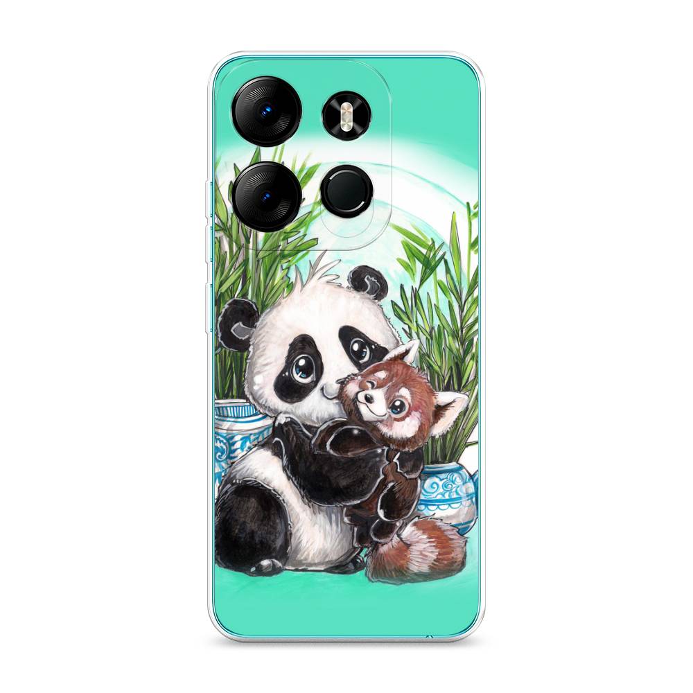 

Чехол Awog на Tecno Pop 7 Pro "Друзья зверята", Голубой;белый;черный, 303450-2