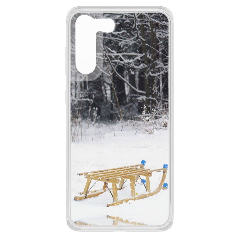 фото Чехол-накладка krutoff clear case санки для samsung galaxy s21 fe (g990)