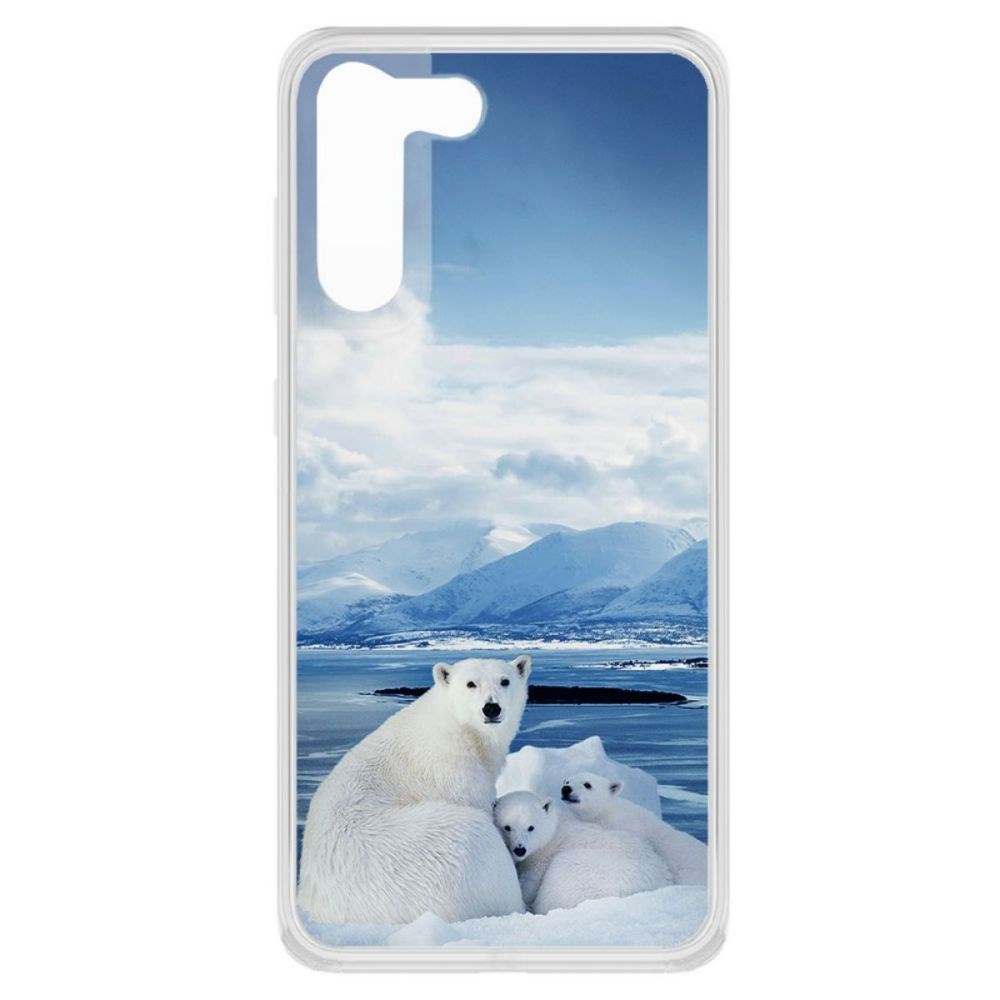 

Чехол-накладка Krutoff Clear Case Полярные медведи для Samsung Galaxy S21 FE (G990), Прозрачный