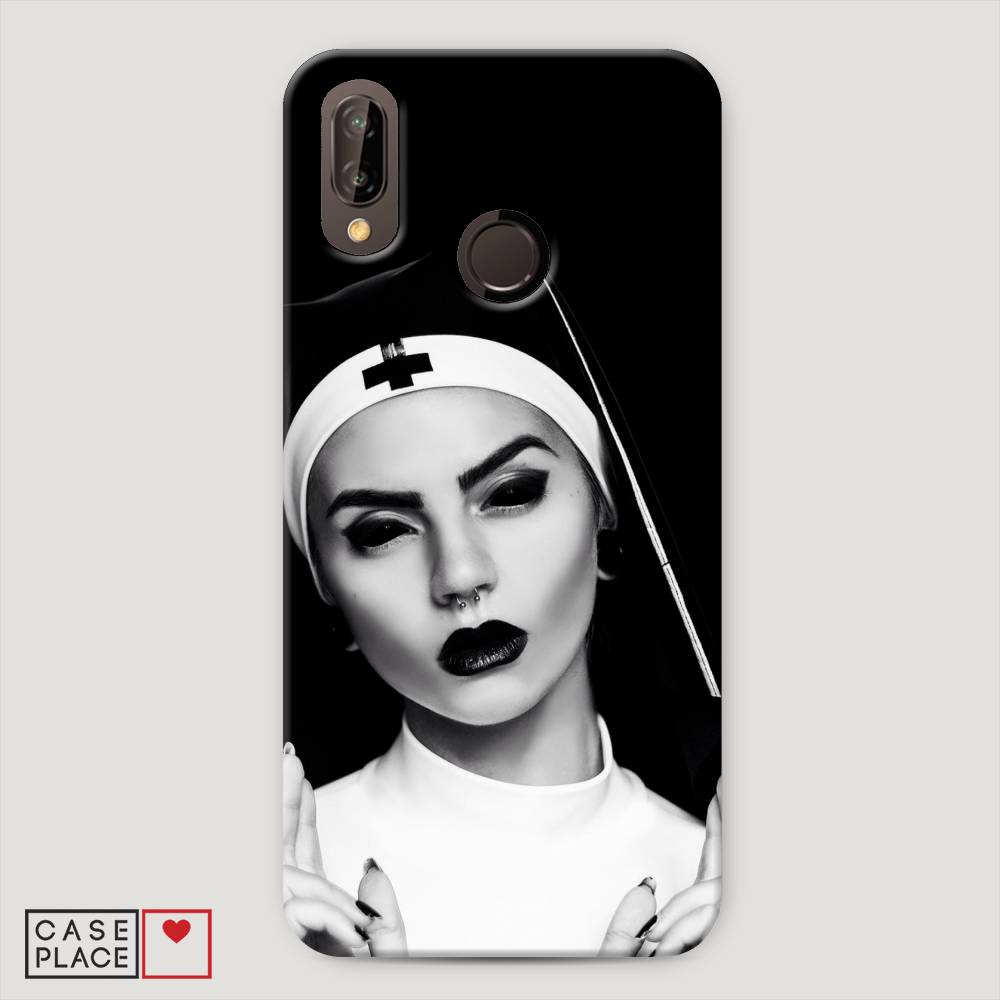 фото Чехол awog "черная монашка" для huawei nova 3e